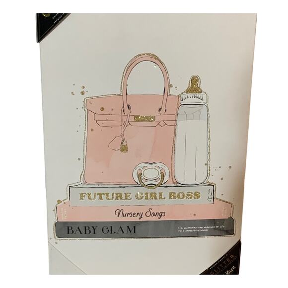 Future Girl Boss Baby Glam Bling Bottle Wall Art